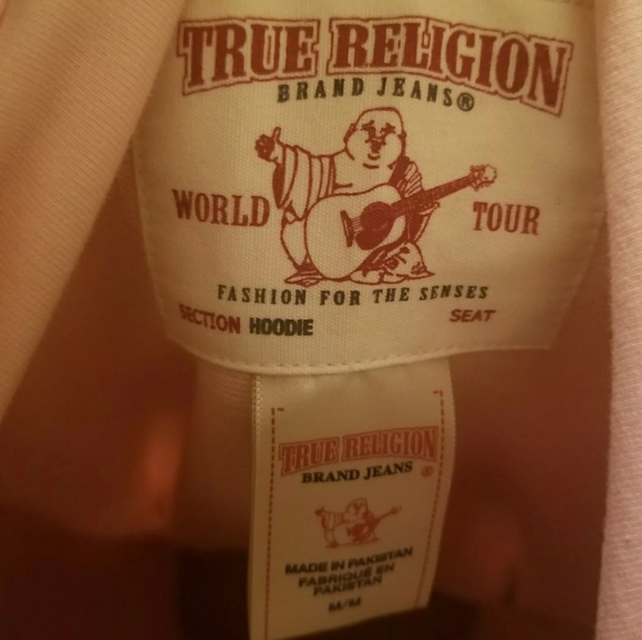 NWOT! Women Pink/Green True Religion Hoodie Size M - Picture 5 of 5
